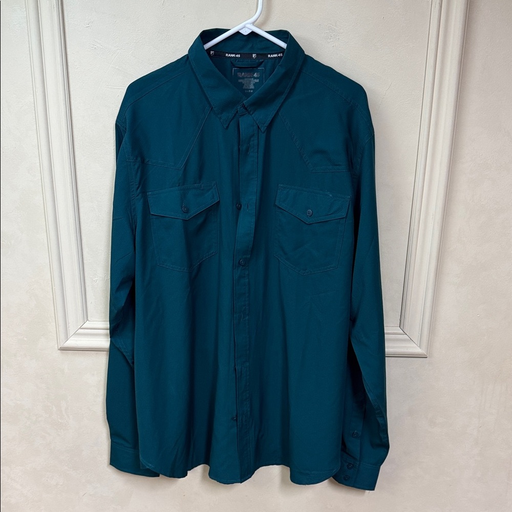 New! Rank 45 ROUGHIE PERFORMANCE LONG SLEEVE BUTTON-DOWN SHIRT